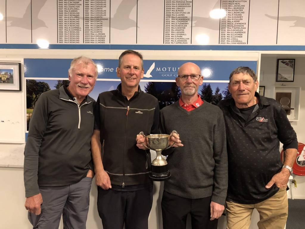 Rowling Trophy 18 May '24 (L to R - Wayne, Stu, Stephen & Ray)