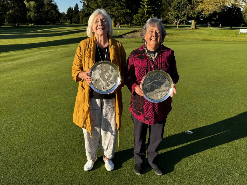 NZ Senior Womens Foursomes Div 1 Champions Marilyn Young (Nelson) & Judy Bray (Waitangi)