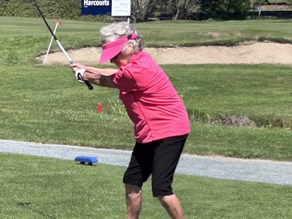 Club Stalwart Joyce Bullock smashing the opening drive for the 2026/27 season straight down the middle 7 Feb '26