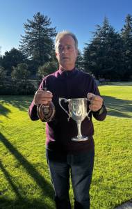 Michael Hay who cleaned up both the Members Draw Jackpot and Haig Cup final on Saturday 7 June.